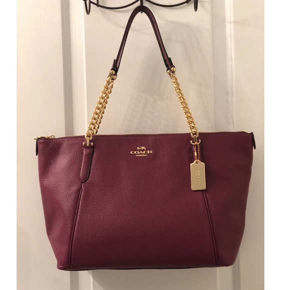 Coach | Bags | Nwt Coach Leather Ava Chain Tote | Poshmark